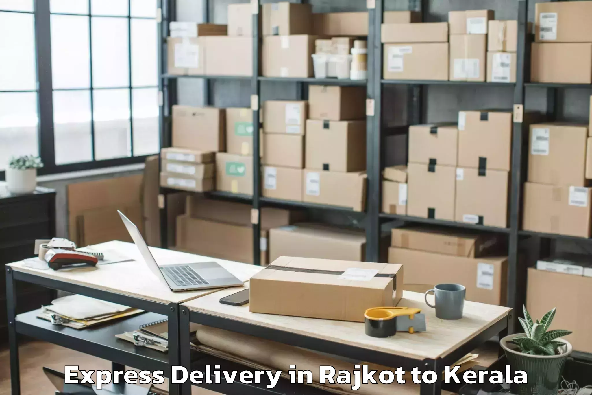 Comprehensive Rajkot to Kannur Airport Cnn New Express Delivery